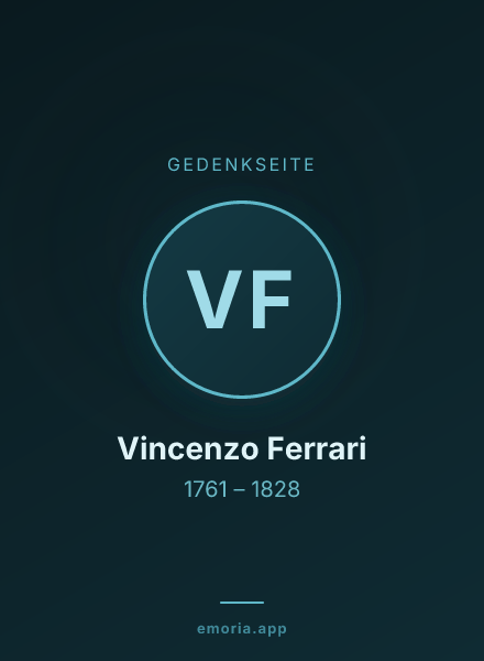 Gedenkportrait von Vincenzo Ferrari