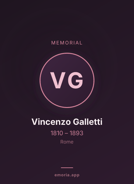 Memorial portrait of Vincenzo Galletti