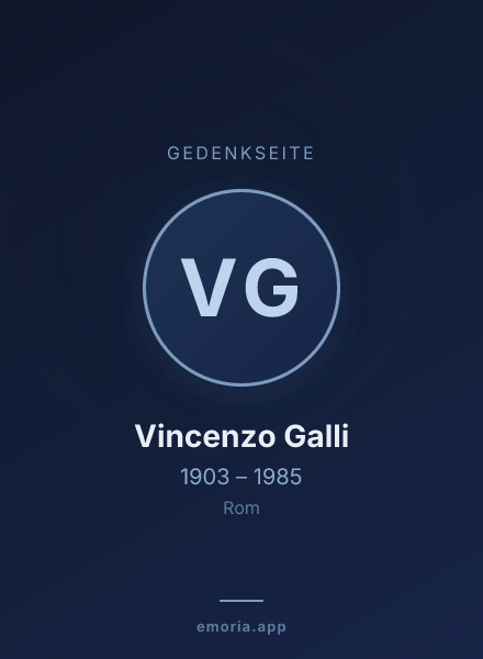 Gedenkportrait von Vincenzo Galli