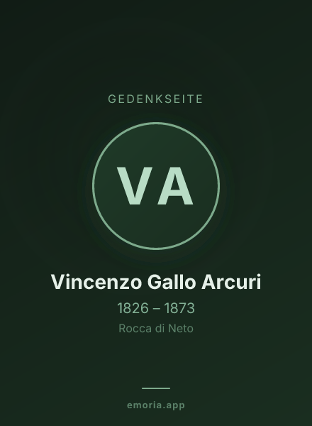 Gedenkportrait von Vincenzo Gallo Arcuri