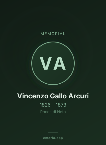 Memorial portrait of Vincenzo Gallo Arcuri