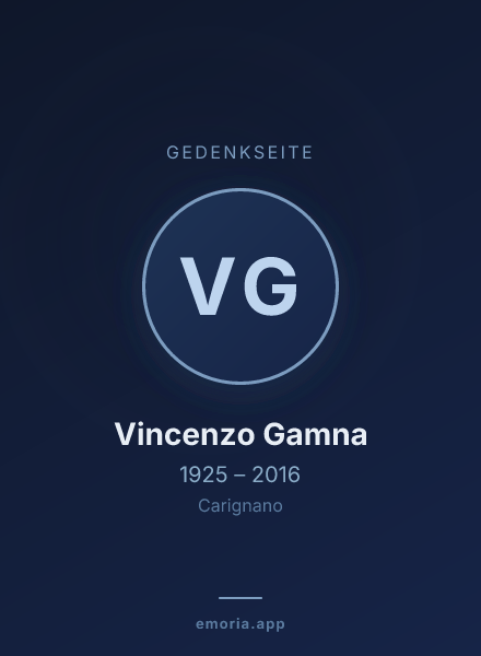Gedenkportrait von Vincenzo Gamna