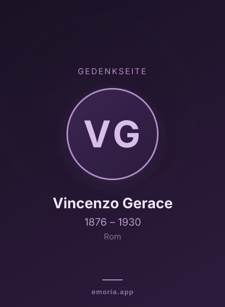 Gedenkportrait von Vincenzo Gerace