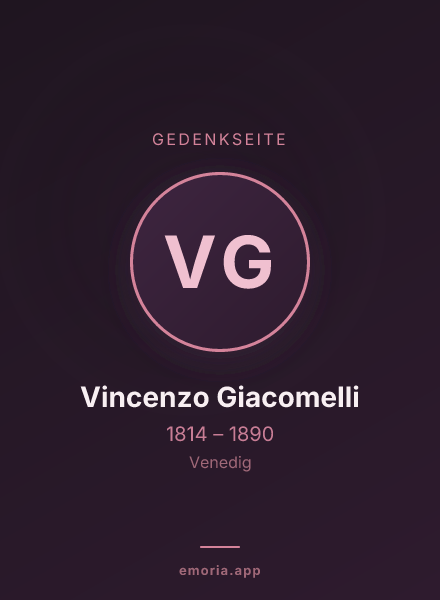 Gedenkportrait von Vincenzo Giacomelli