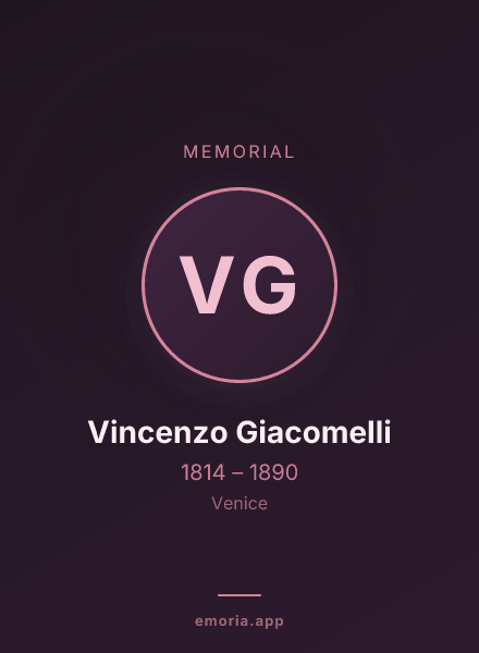 Memorial portrait of Vincenzo Giacomelli
