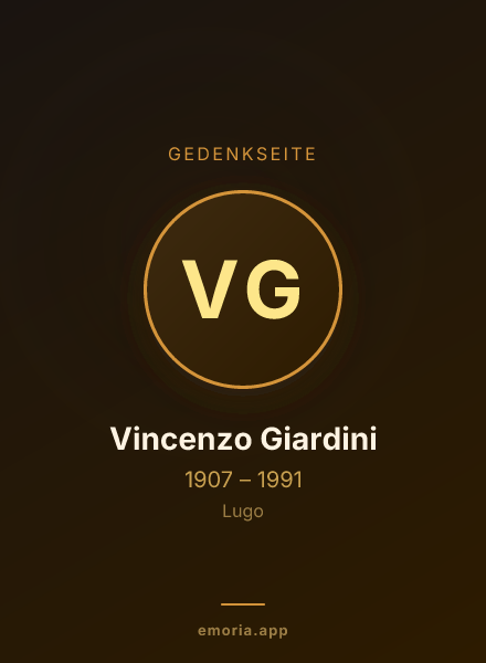 Gedenkportrait von Vincenzo Giardini