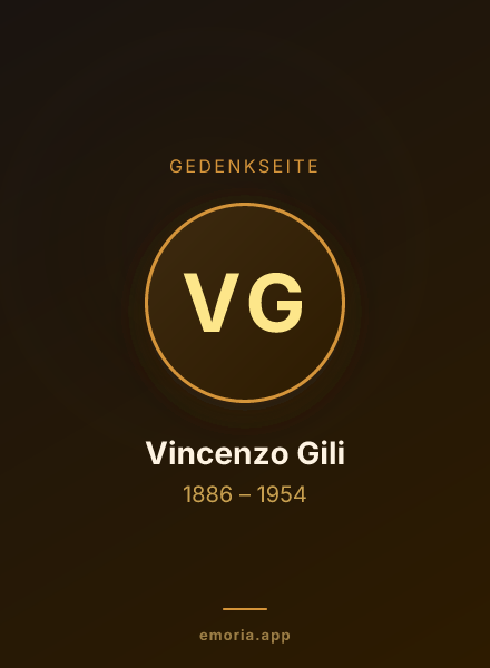 Gedenkportrait von Vincenzo Gili