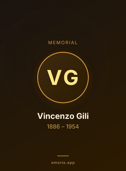 Memorial portrait of Vincenzo Gili