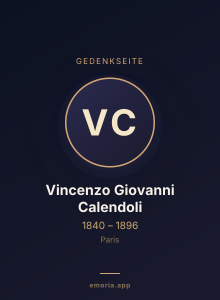 Gedenkportrait von Vincenzo Giovanni Calendoli