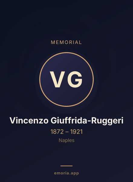 Memorial portrait of Vincenzo Giuffrida-Ruggeri