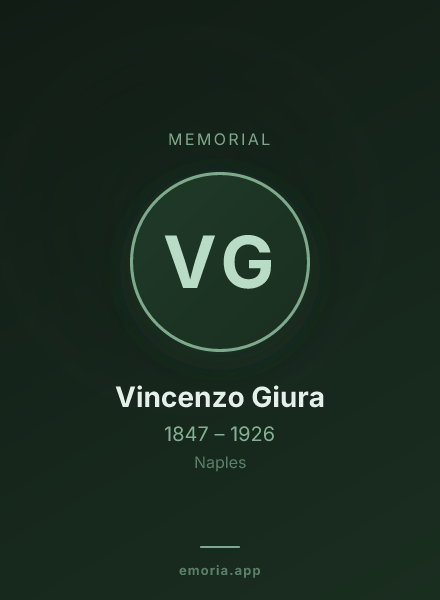 Memorial portrait of Vincenzo Giura