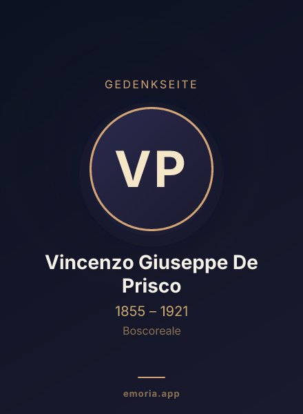 Gedenkportrait von Vincenzo Giuseppe De Prisco