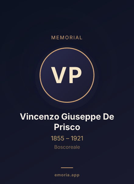 Memorial portrait of Vincenzo Giuseppe De Prisco
