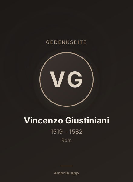 Gedenkportrait von Vincenzo Giustiniani