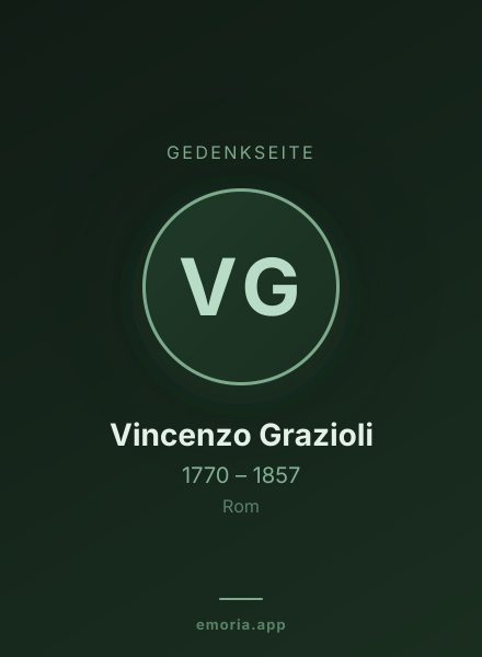 Gedenkportrait von Vincenzo Grazioli