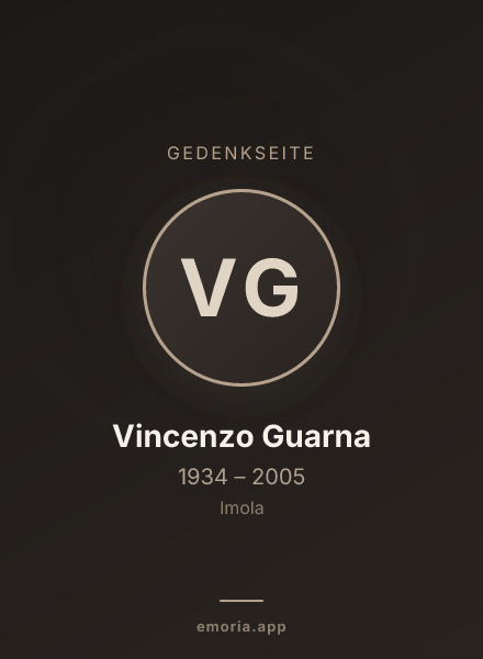 Gedenkportrait von Vincenzo Guarna