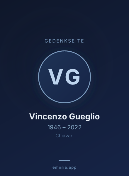 Gedenkportrait von Vincenzo Gueglio