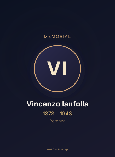 Memorial portrait of Vincenzo Ianfolla