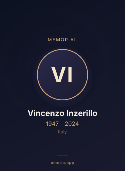 Memorial portrait of Vincenzo Inzerillo