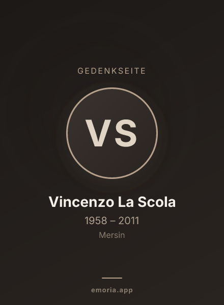 Gedenkportrait von Vincenzo La Scola