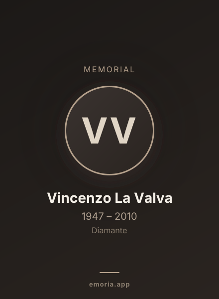 Memorial portrait of Vincenzo La Valva