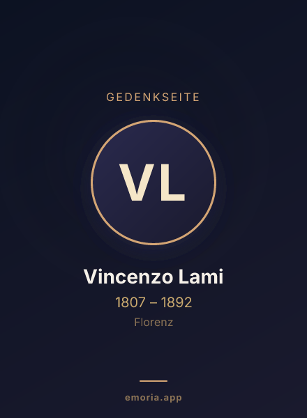 Gedenkportrait von Vincenzo Lami