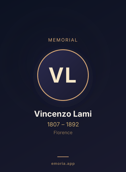 Memorial portrait of Vincenzo Lami