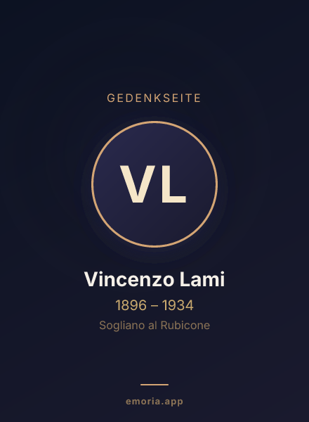 Gedenkportrait von Vincenzo Lami