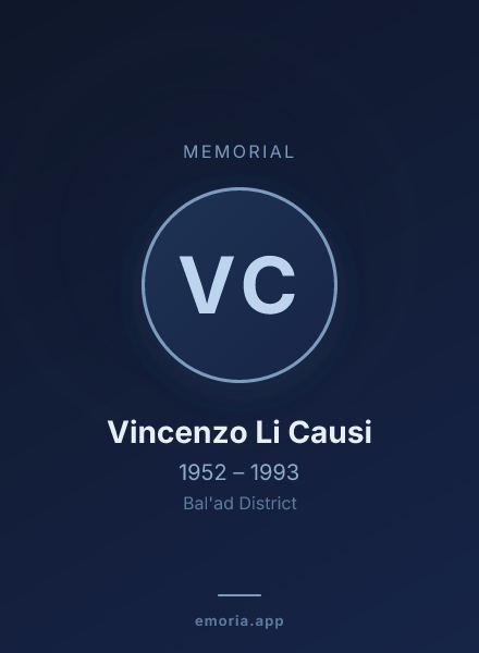 Memorial portrait of Vincenzo Li Causi