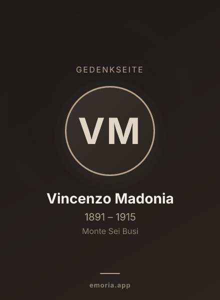 Gedenkportrait von Vincenzo Madonia