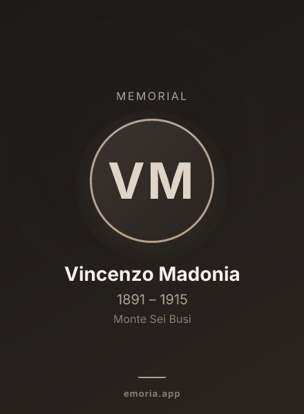 Memorial portrait of Vincenzo Madonia