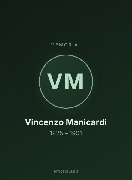 Memorial portrait of Vincenzo Manicardi