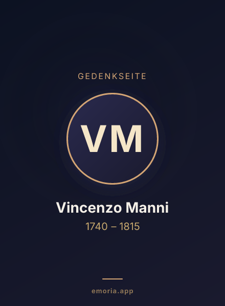 Gedenkportrait von Vincenzo Manni