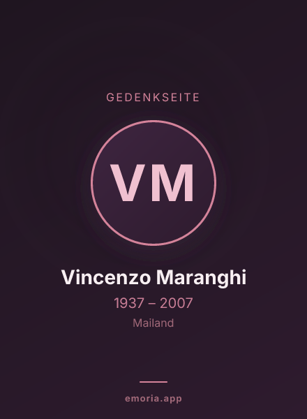 Gedenkportrait von Vincenzo Maranghi