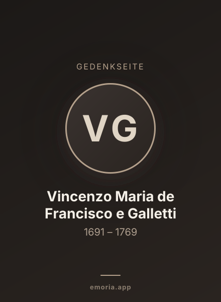 Gedenkportrait von Vincenzo Maria de Francisco e Galletti