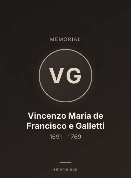 Memorial portrait of Vincenzo Maria de Francisco e Galletti