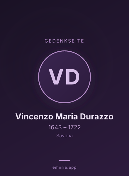 Gedenkportrait von Vincenzo Maria Durazzo