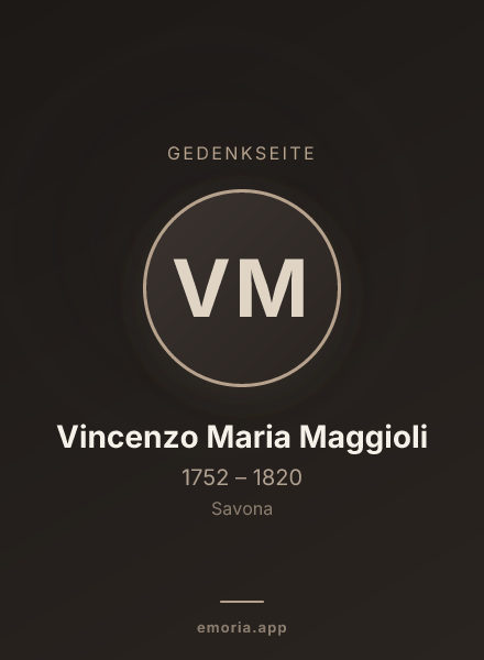 Gedenkportrait von Vincenzo Maria Maggioli