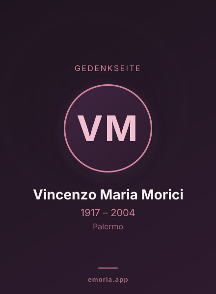 Gedenkportrait von Vincenzo Maria Morici