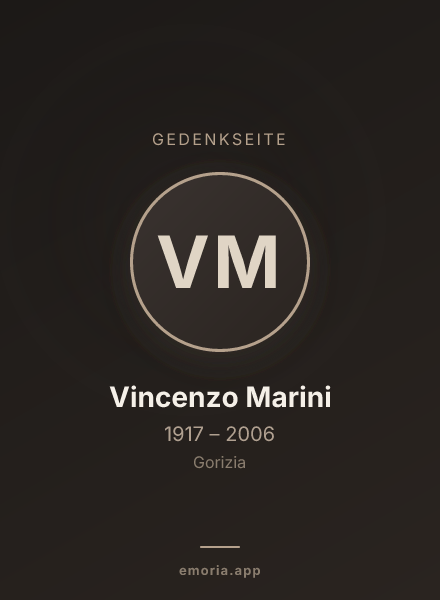 Gedenkportrait von Vincenzo Marini