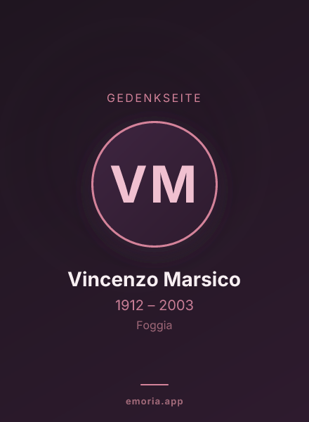 Gedenkportrait von Vincenzo Marsico