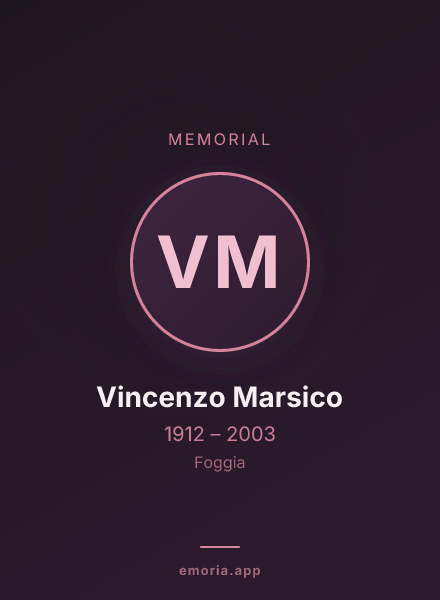 Memorial portrait of Vincenzo Marsico