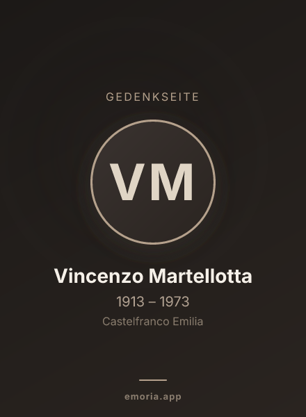 Gedenkportrait von Vincenzo Martellotta