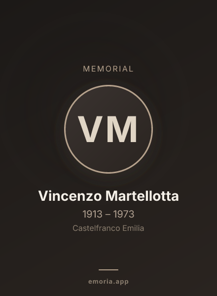 Memorial portrait of Vincenzo Martellotta