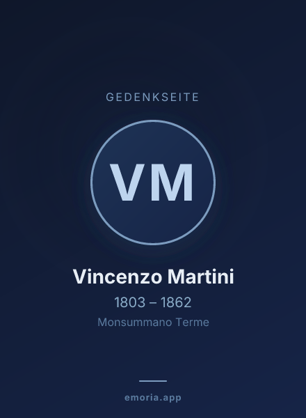 Gedenkportrait von Vincenzo Martini
