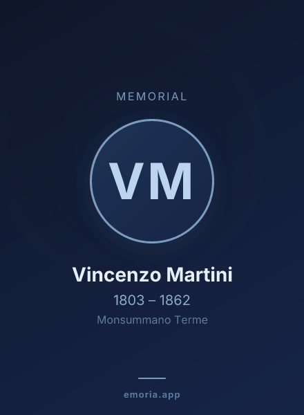 Memorial portrait of Vincenzo Martini