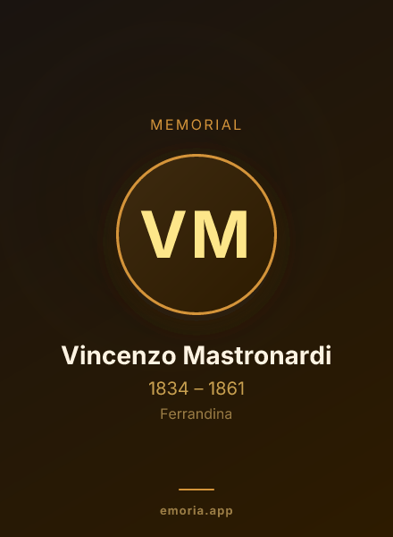 Memorial portrait of Vincenzo Mastronardi