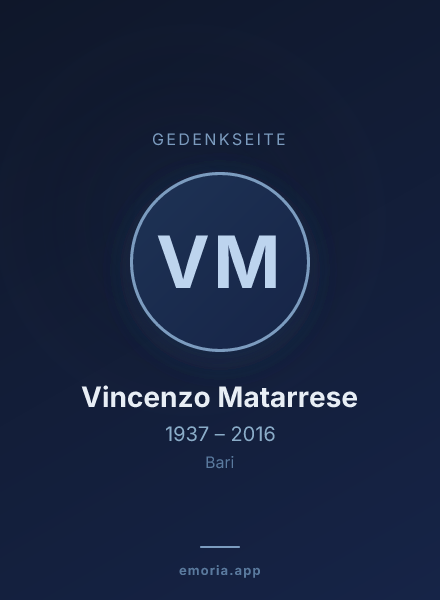 Gedenkportrait von Vincenzo Matarrese