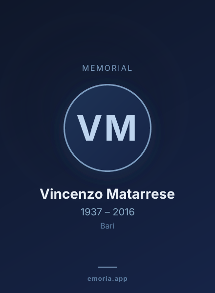 Memorial portrait of Vincenzo Matarrese