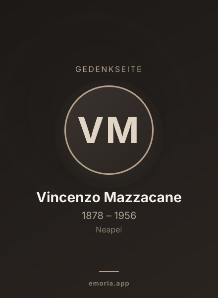 Gedenkportrait von Vincenzo Mazzacane